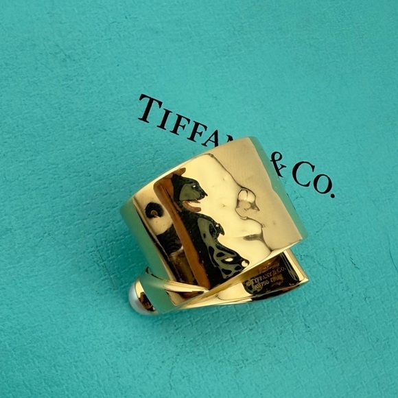 Tiffany & Co. Eddie Borgo Pearl Ring in 18k Yellow Gold 18g ✨ - Picture 10 of 10